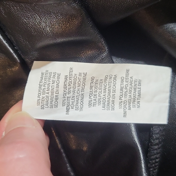 PRETTY LITTLE THINGS Black Faux Leather High Waisted Split Hem Leggings - Picture 8 of 14